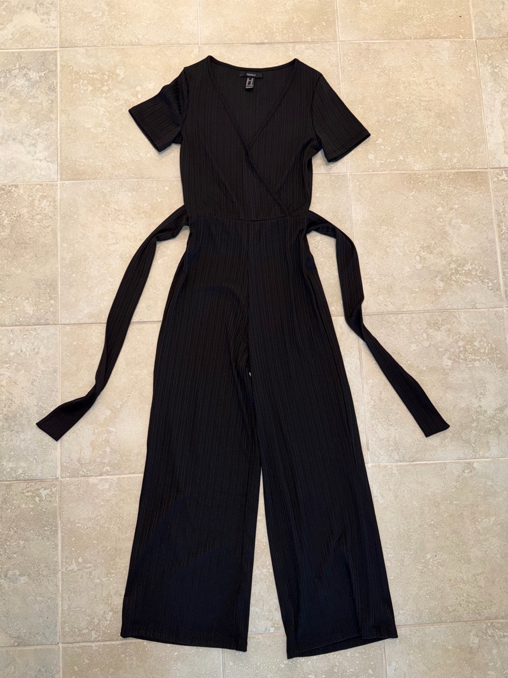 NEW Women's Black Ribbed Jumpsuit